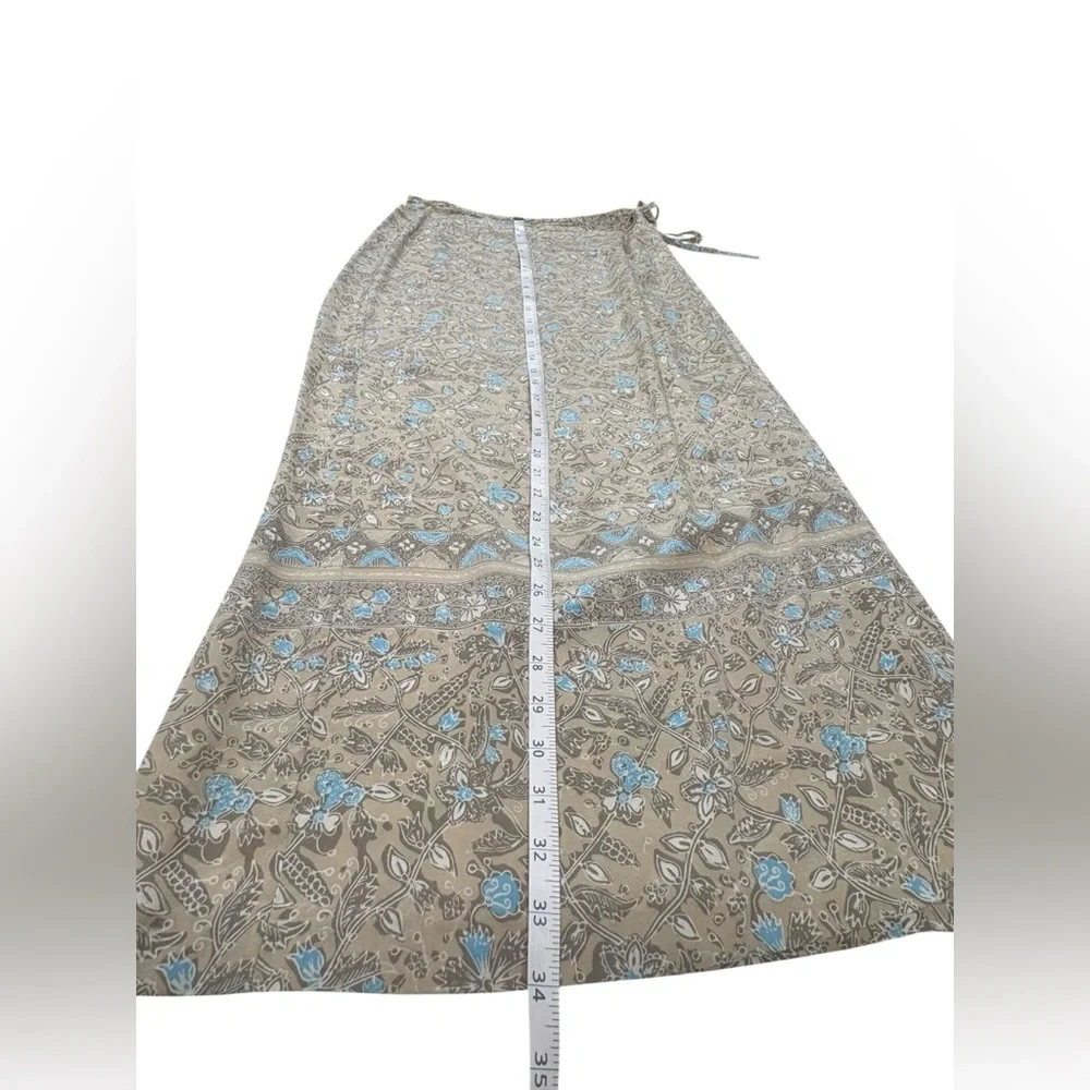 The Limited Taupe and Light Blue Floral Tie-Waist Sarong - Picture 3 of 6